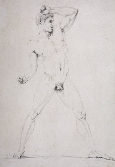 Male Nude, Creugas of Durazzo, from Pausanias description of the Nemean Games in his Itinary of Greece by Antonio Canova
